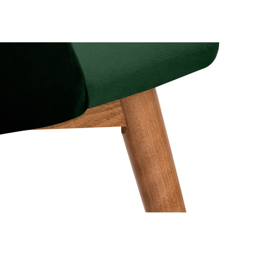 Dining chair BAKERI 86x48 cm dark green/light oak