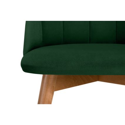 Dining chair BAKERI 86x48 cm dark green/light oak