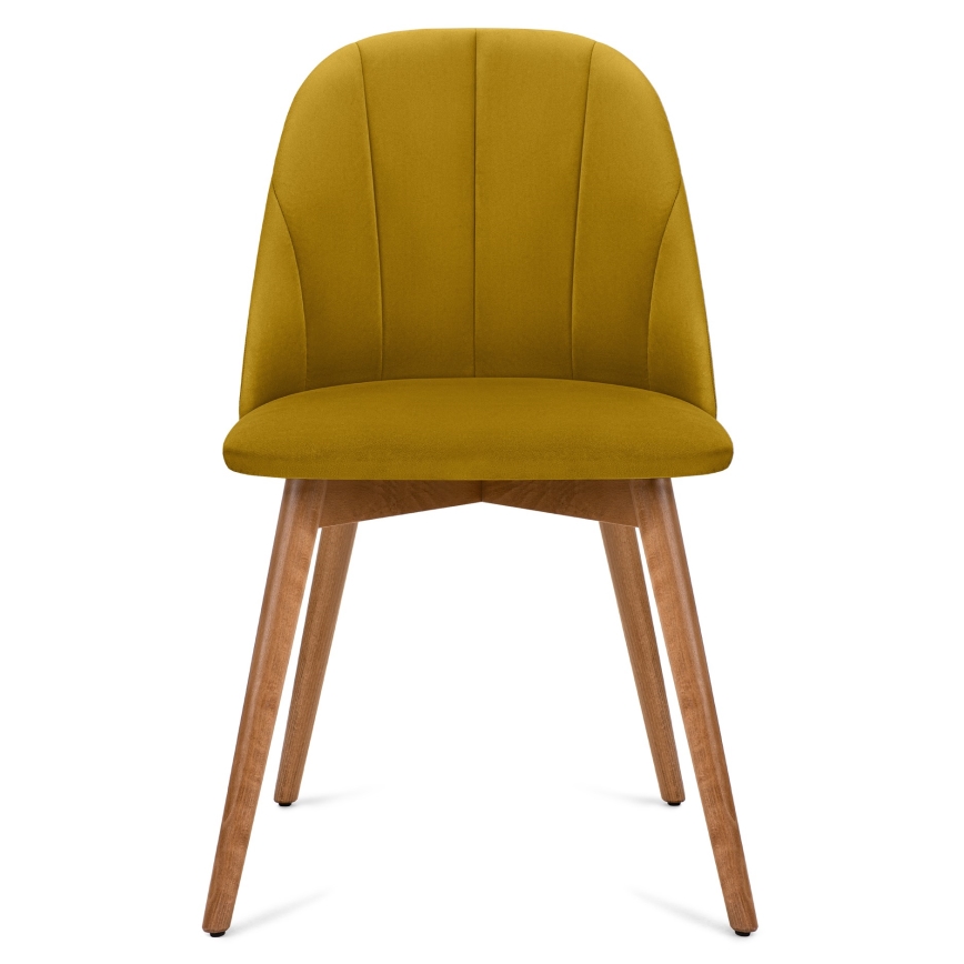 Dining chair BAKERI 86x48 cm yellow/light oak