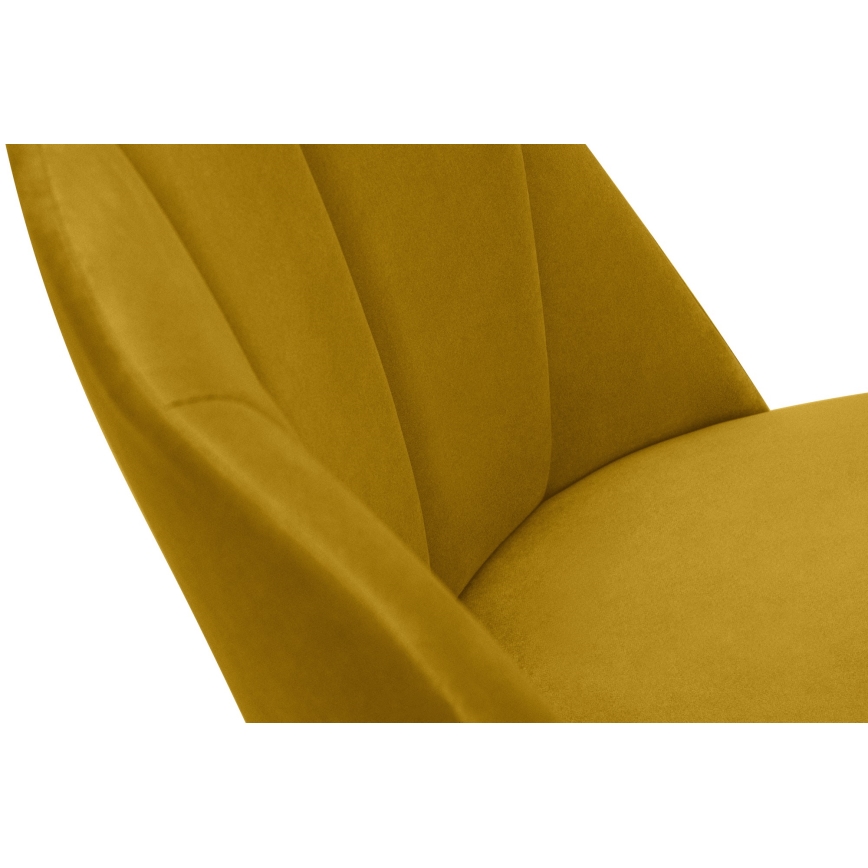 Dining chair BAKERI 86x48 cm yellow/light oak