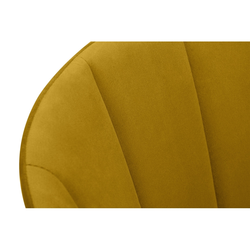 Dining chair BAKERI 86x48 cm yellow/light oak