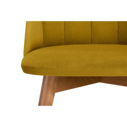 Dining chair BAKERI 86x48 cm yellow/light oak