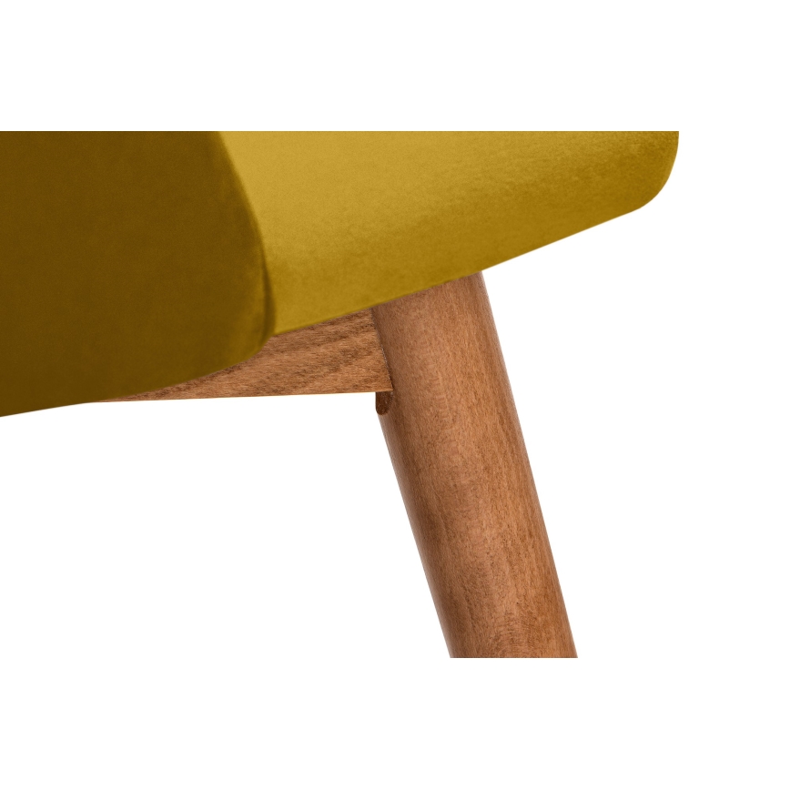 Dining chair BAKERI 86x48 cm yellow/light oak