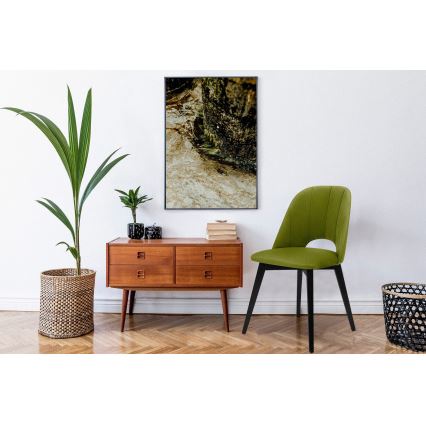 Dining chair BOVIO 86x48 cm light green/beech