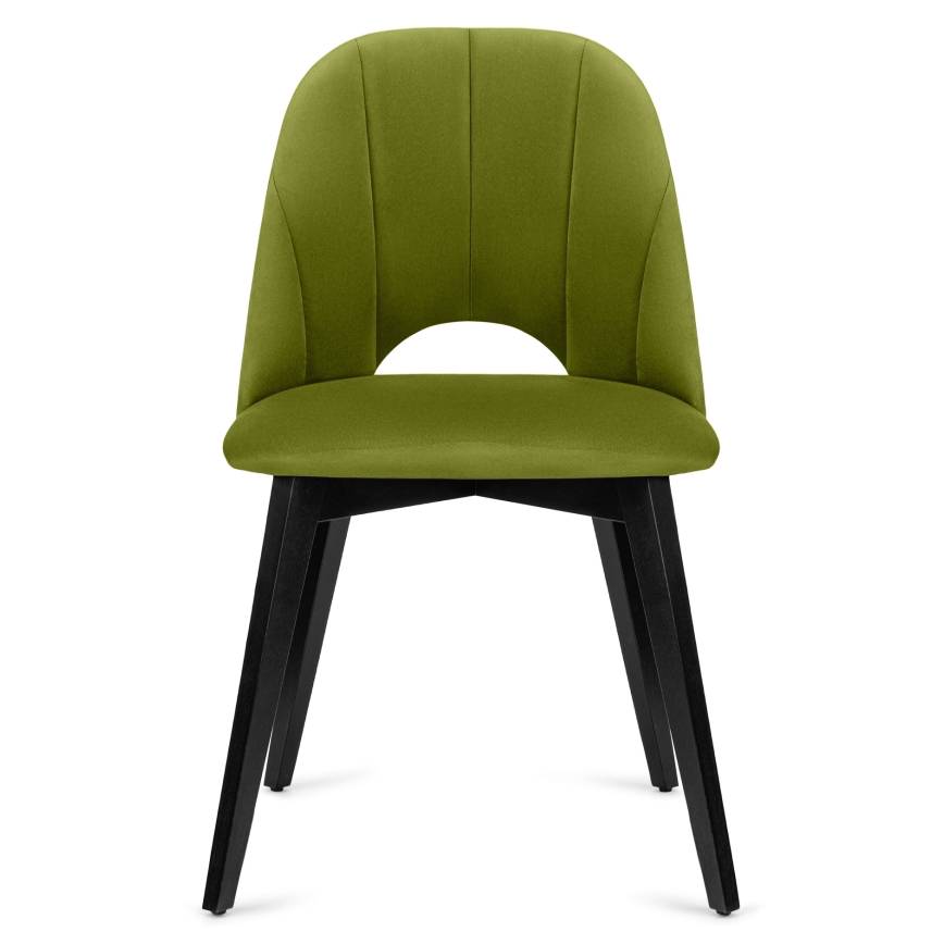 Dining chair BOVIO 86x48 cm light green/beech