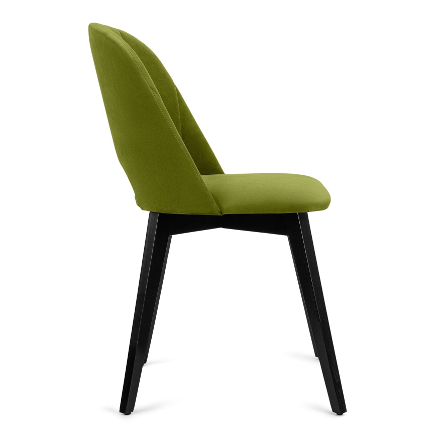 Dining chair BOVIO 86x48 cm light green/beech