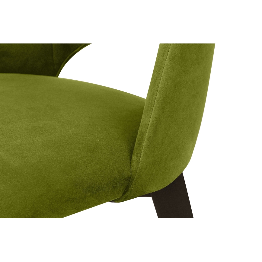Dining chair BOVIO 86x48 cm light green/beech