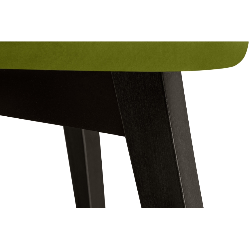 Dining chair BOVIO 86x48 cm light green/beech