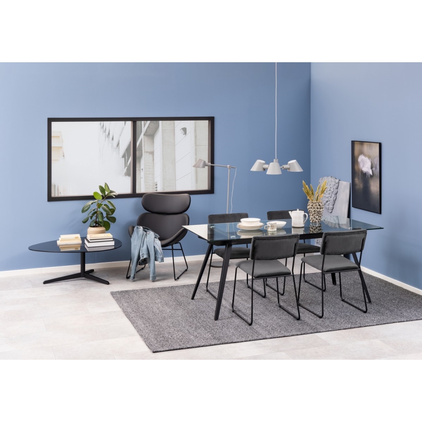 Dining chair COLE 1 pc dark grey