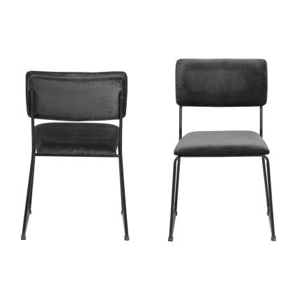 Dining chair COLE 1 pc dark grey