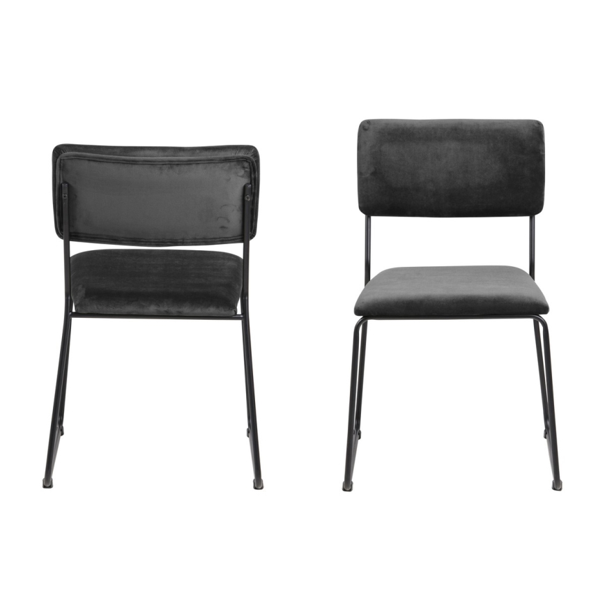 Dining chair COLE 1 pc dark grey