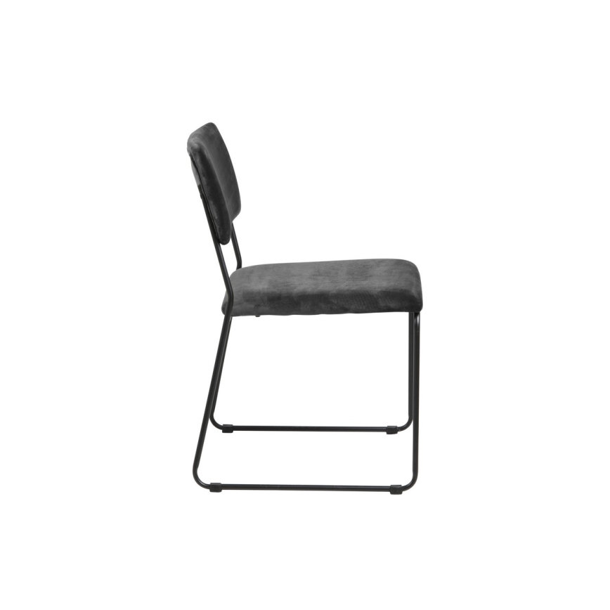 Dining chair COLE 1 pc dark grey