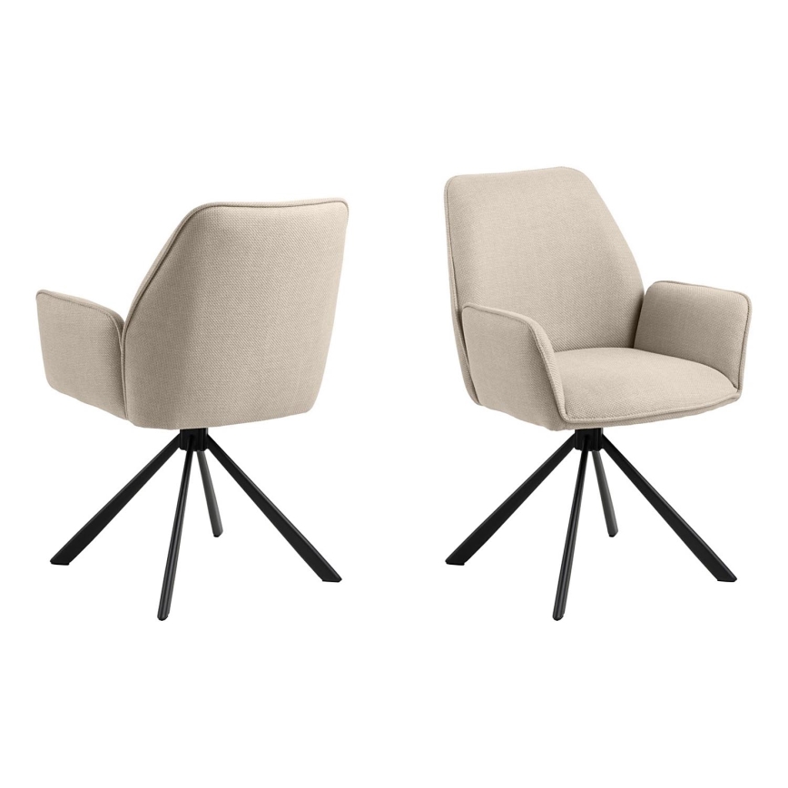 Dining chair ESME 1 pc beige