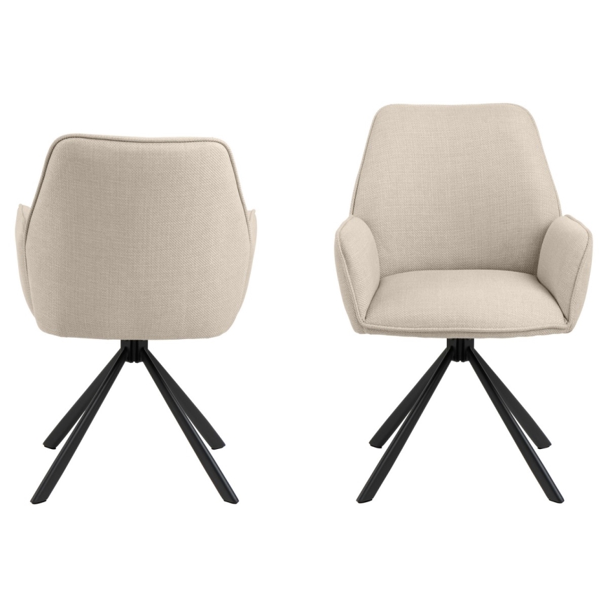 Dining chair ESME 1 pc beige