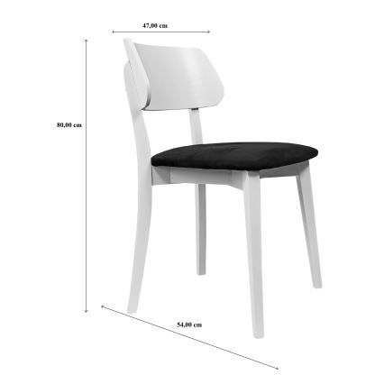 Dining chair EZRA white/black