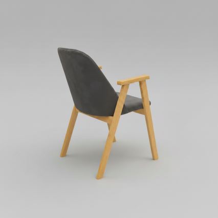 Dining chair GARDA oak/grey