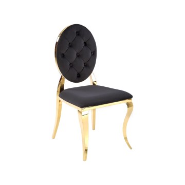 Dining Chair GOLDI 1 pc Black/Gold