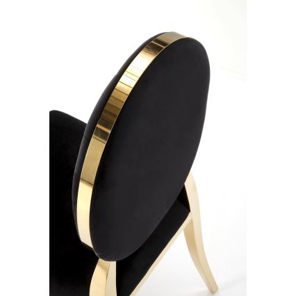 Dining Chair GOLDI 1 pc Black/Gold