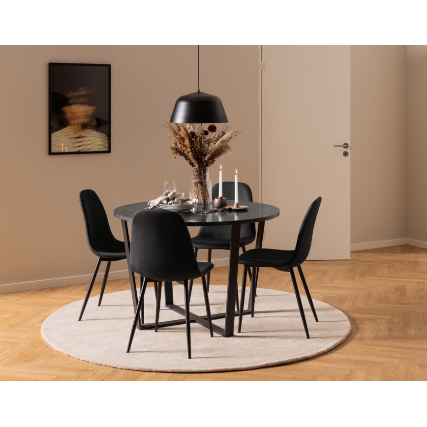 Dining chair KAIA 1 pc black