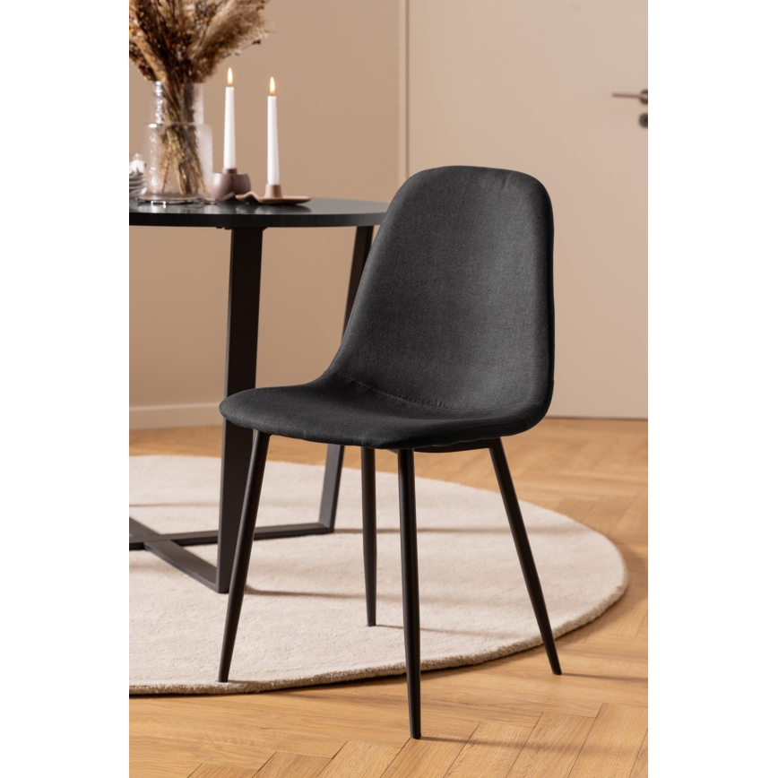 Dining chair KAIA 1 pc black