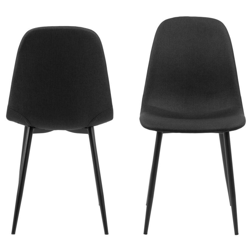 Dining chair KAIA 1 pc black