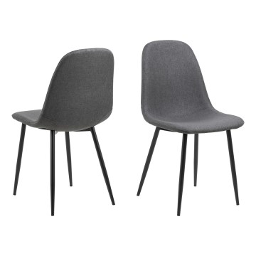 Dining chair KAIA 1 pc dark grey