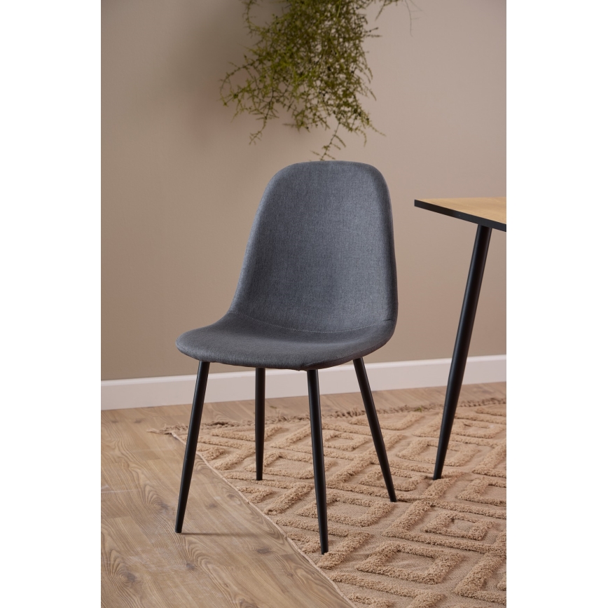 Dining chair KAIA 1 pc dark grey