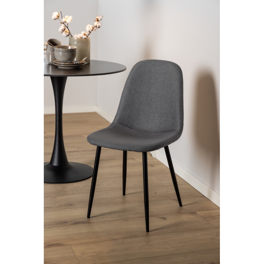 Dining chair KAIA 1 pc dark grey