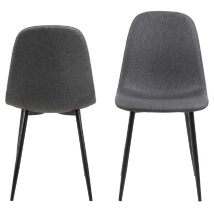 Dining chair KAIA 1 pc dark grey