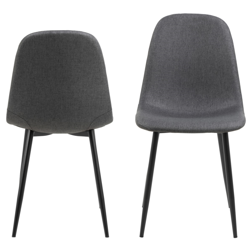 Dining chair KAIA 1 pc dark grey