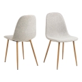 Dining chair KAIA 1 pc light grey/oak