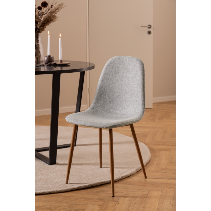 Dining chair KAIA 1 pc light grey/oak