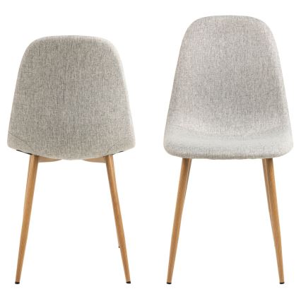 Dining chair KAIA 1 pc light grey/oak