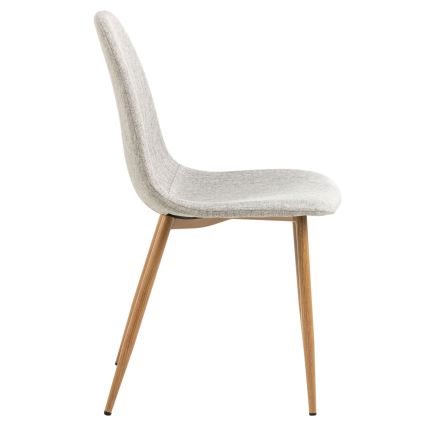 Dining chair KAIA 1 pc light grey/oak