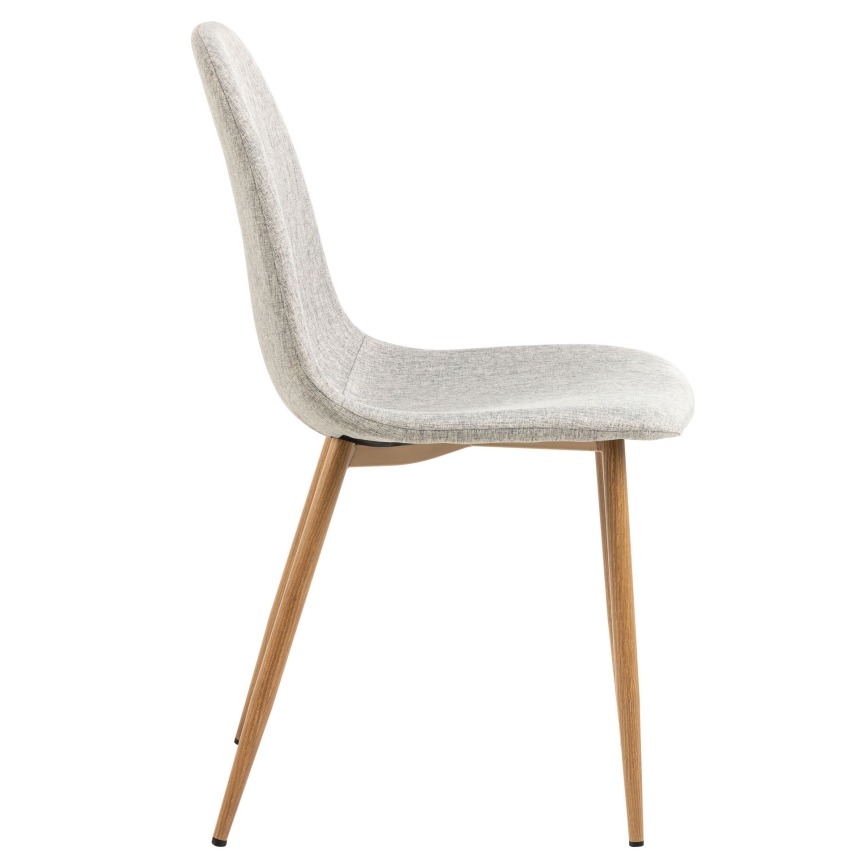 Dining chair KAIA 1 pc light grey/oak