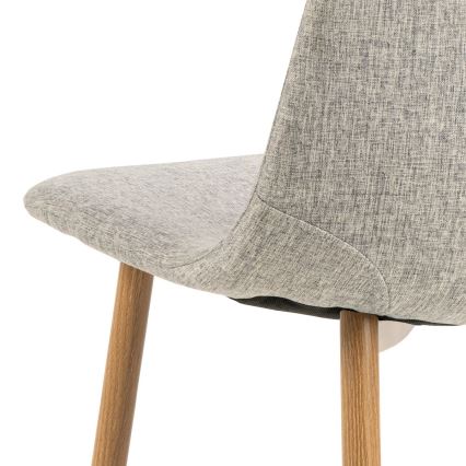 Dining chair KAIA 1 pc light grey/oak