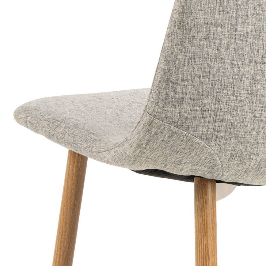 Dining chair KAIA 1 pc light grey/oak