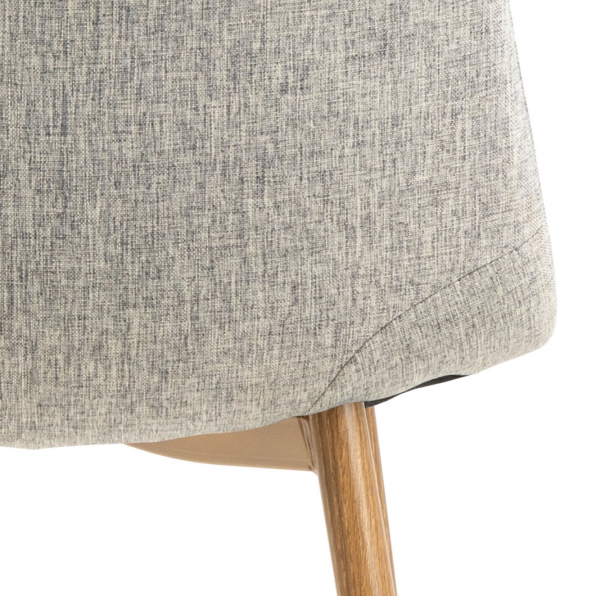 Dining chair KAIA 1 pc light grey/oak