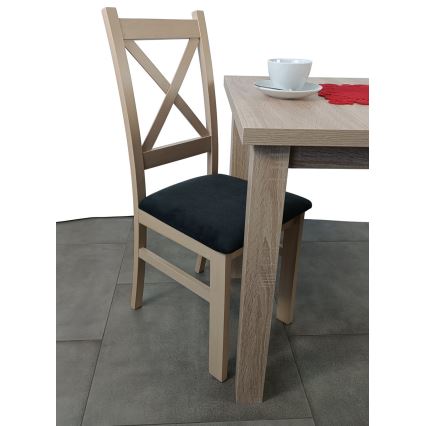 Dining chair NATE oak sonoma/black