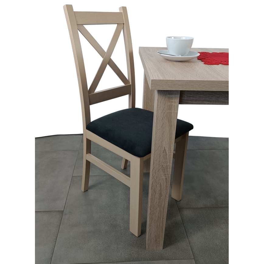 Dining chair NATE oak sonoma/black