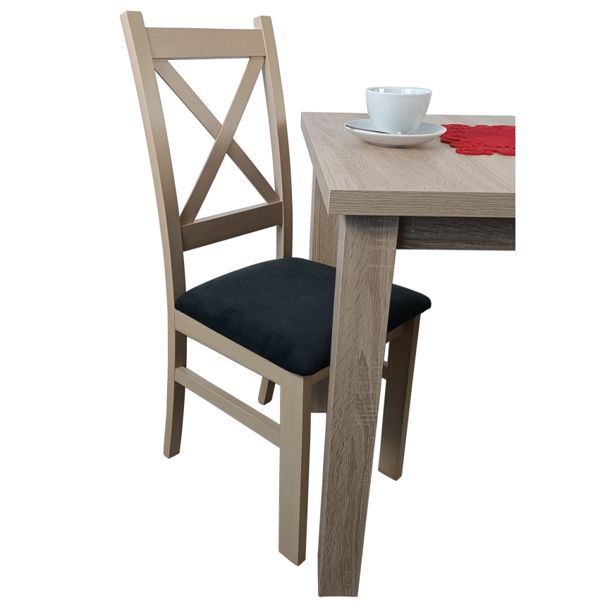 Dining chair NATE oak sonoma/black
