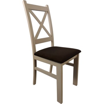 Dining chair NATE oak sonoma/dark brown