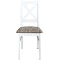 Dining chair NATE white/brown