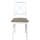 Dining chair NATE white/brown