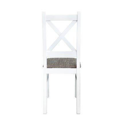 Dining chair NATE white/brown