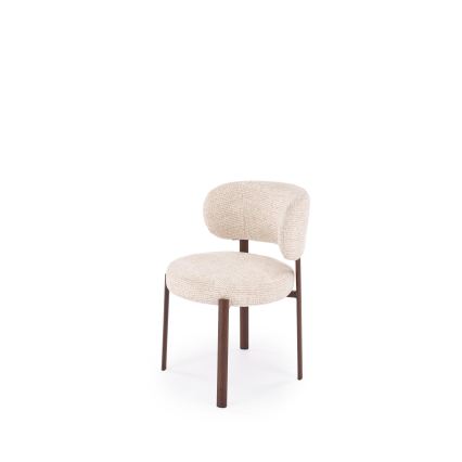 Dining chair SIDUS 1 pc beige/walnut