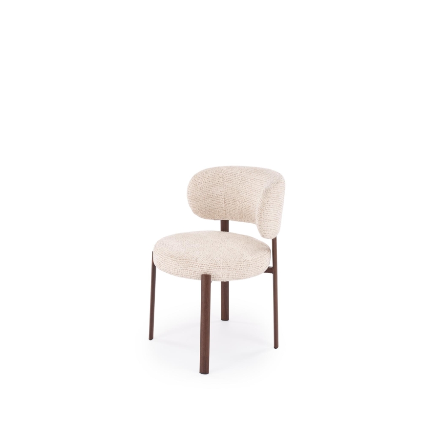 Dining chair SIDUS 1 pc beige/walnut