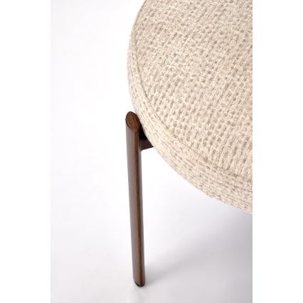 Dining chair SIDUS 1 pc beige/walnut