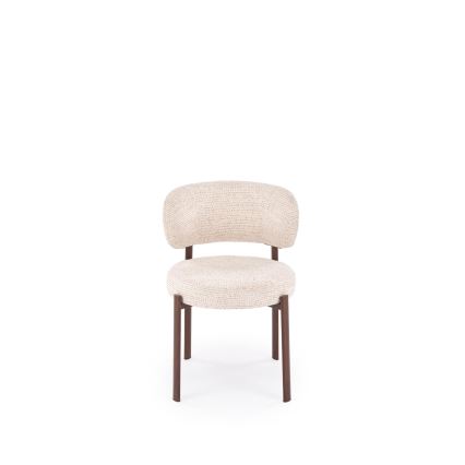 Dining chair SIDUS 1 pc beige/walnut