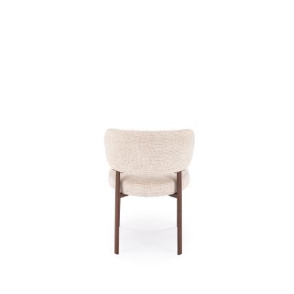 Dining chair SIDUS 1 pc beige/walnut